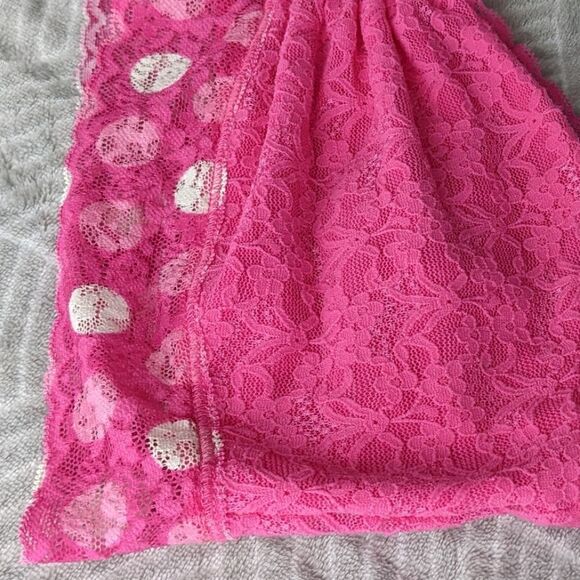 Nwt aerie pink lace bra bralette crop top size large B013 - Picture 2 of 9